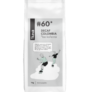 Kavos pupelės be kofeino KAVA96, Nr.60 DECAF, 1000g, Kolumbija