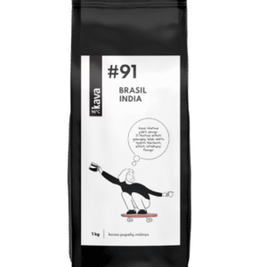 Skrudintos rūšinės kavos pupelės KAVA96 Nr.91, MIX Brazilija, Indija, 1000g
