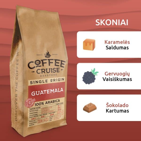 Kavos pupelės Coffee Cruise GUATEMALA 1 kg
