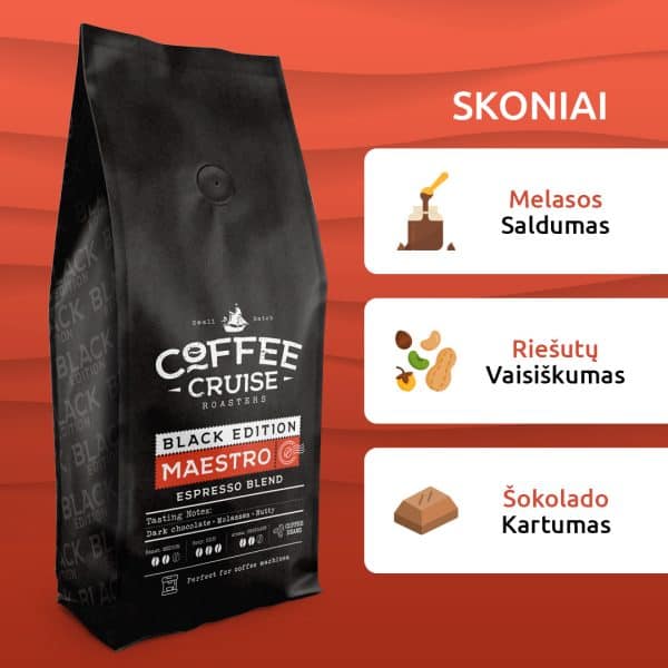 Kavos pupelės Coffee Cruise MAESTRO 1kg