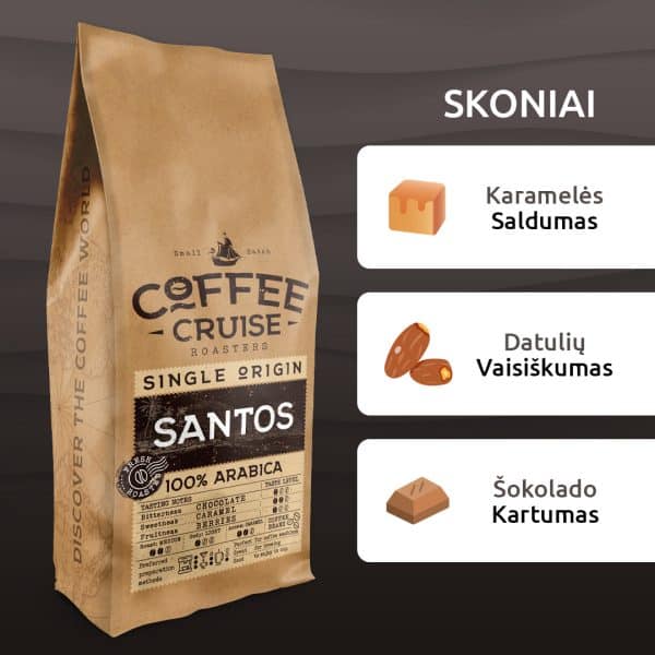 Kavos pupelės Coffee Cruise SANTOS 1 kg