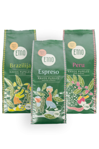 Kavos pupelių rinkinys, ETNO, 3 vnt.